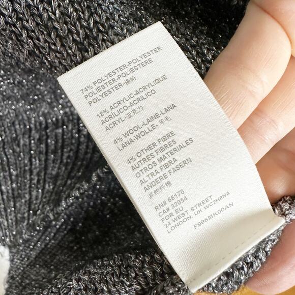 Anthropologie Coretta Shine Turtleneck Sweater Black Shimmer Wool Blend sz XS - Picture 8 of 10